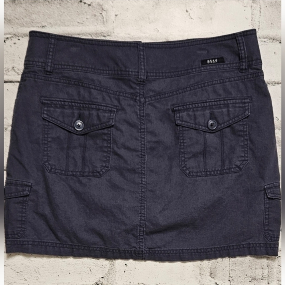 Beau Dawson Linen Blend Cargo Mini Skirt Gray Utility Womens 8 - Picture 5 of 7